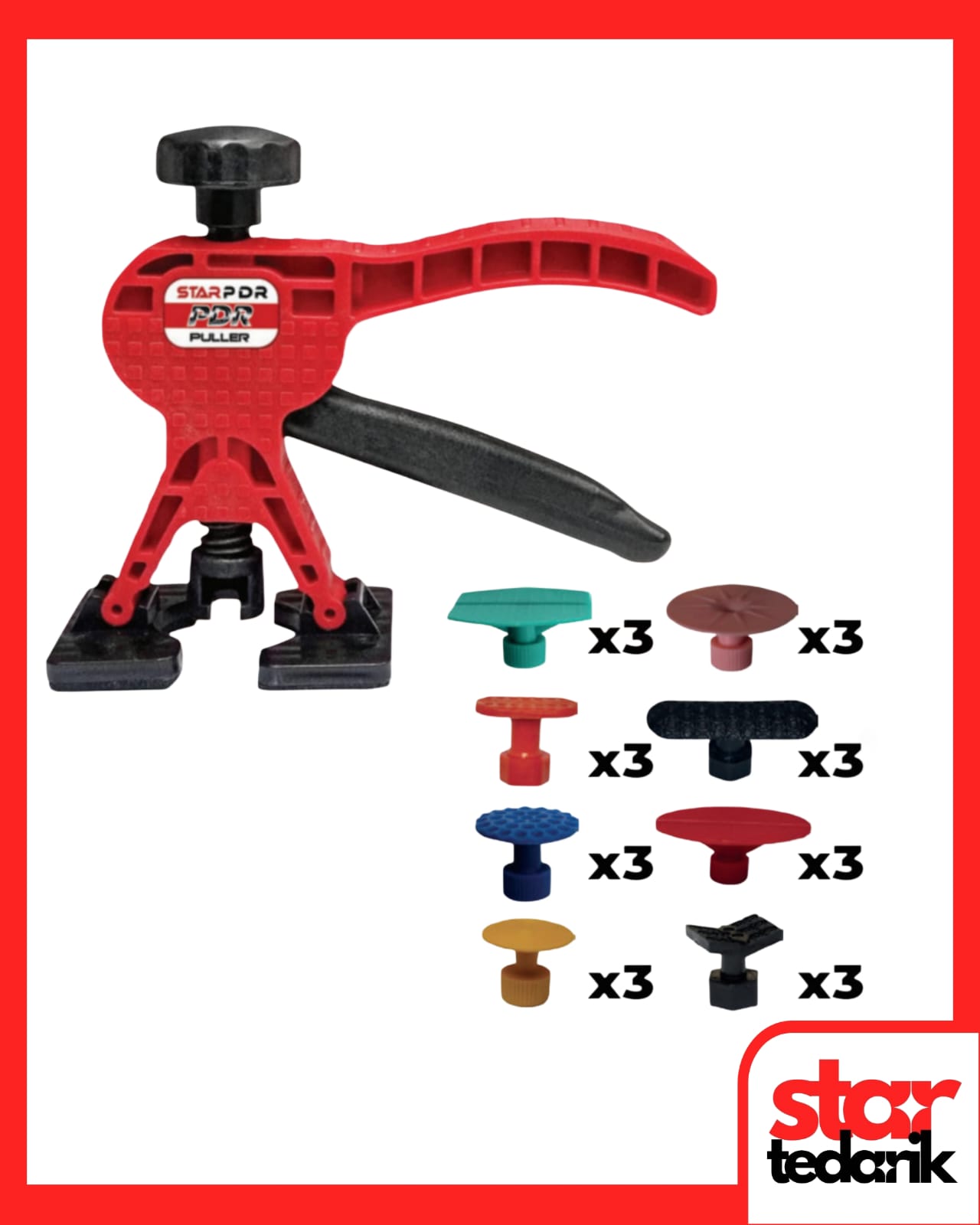 10841 Set Boyasız Göçük Düzeltme Pensesi PDR Renkli Kutulu 25 Parça - Görsel 1