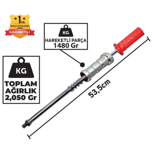 Pdr Kaporta Göçük Düzeltme Tarak Tokmağı Plastik Saplı STARPDR 2,050 KG 53,5cm
