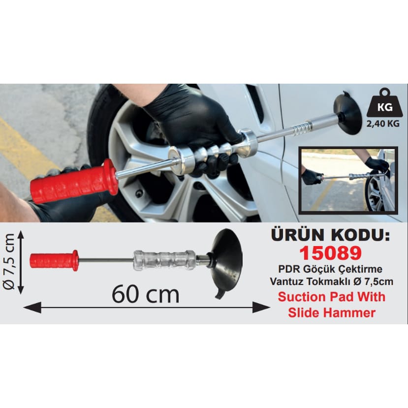 15089 Vantuz Tokmaklı çap 7,5 cm 2,40 Kg - Görsel 1