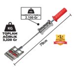 Set Pdr Kaporta Göçük Düzeltme Tokmağı Çift Yönlü Aslan Pençesi 8 Kancalı PlsSaplı B.Tip3,220Kg 79cm