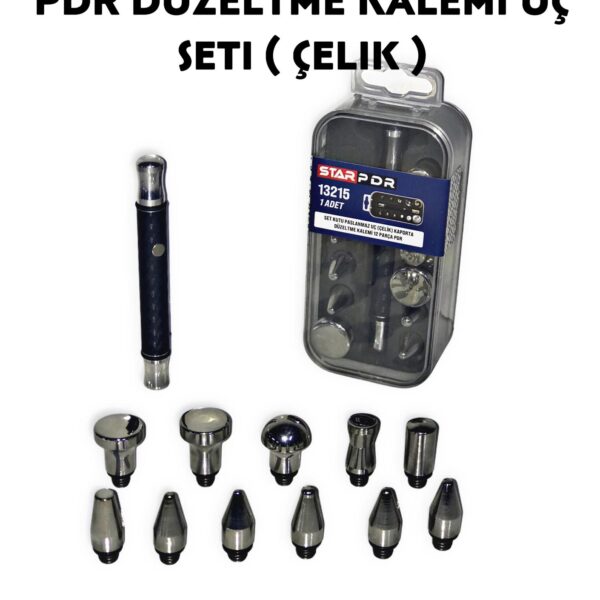 Set Kutu Paslanmaz Uç (Çelik) Kaporta Düzeltme Kalemi 12 Parça PDR
