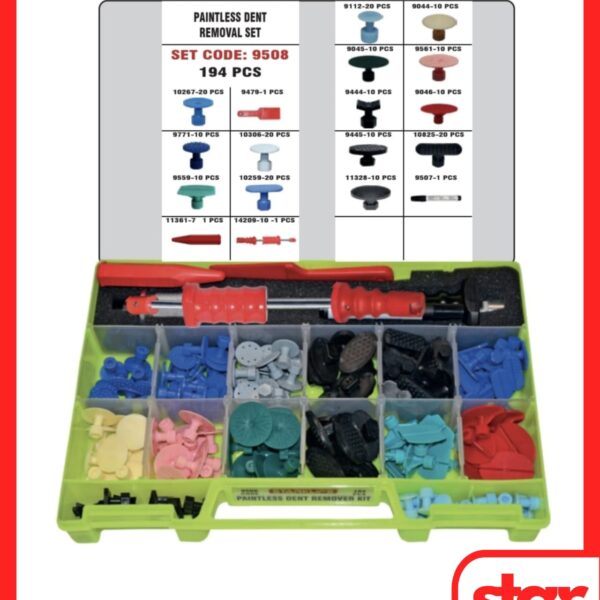 PDR Set Çanta Boyasız Göçük Düzeltme 194 Parça Tokmaklı