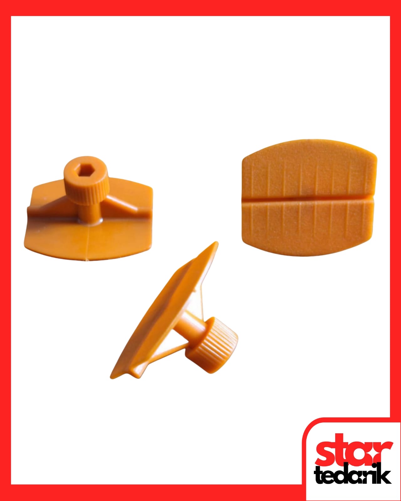 9559-1 PDR Boyasız Göçük Düzeltme Plastiği Elips Düz 36X33Mm - P. N6 - Turuncu 10 adet - Görsel 1