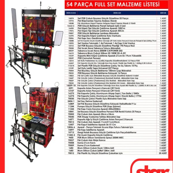 Boyasız Göçük Düzletme Servis Kurulum Paketi