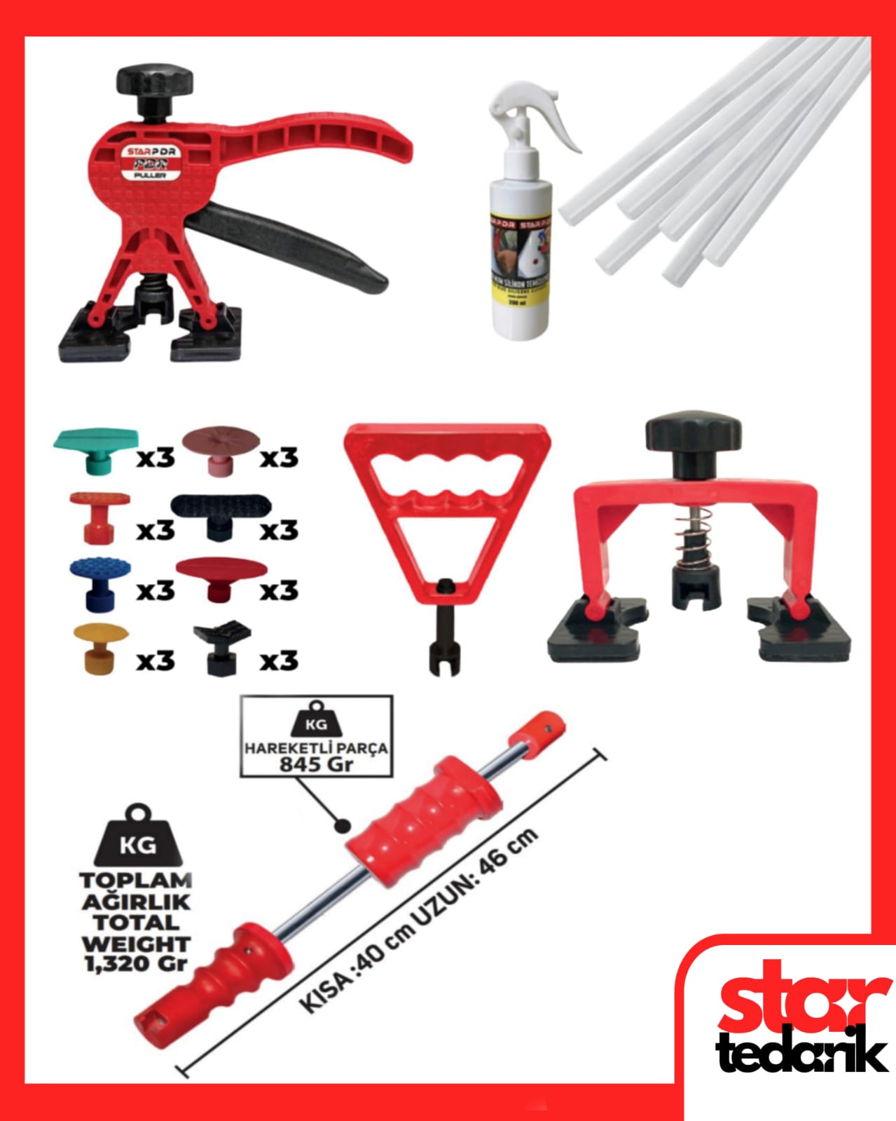 563 PDR BOYASIZ GÖÇÜK DÜZELTME SETİ 35 PARÇA ÖZEL SERİ - Görsel 1