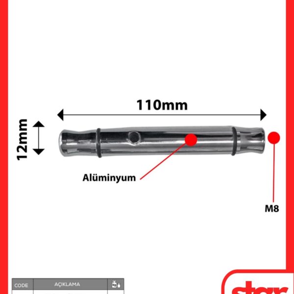 Boyasız Göçük Düzeltme Kalemi Aluminyum 12mmx110mm Mıknatıslı