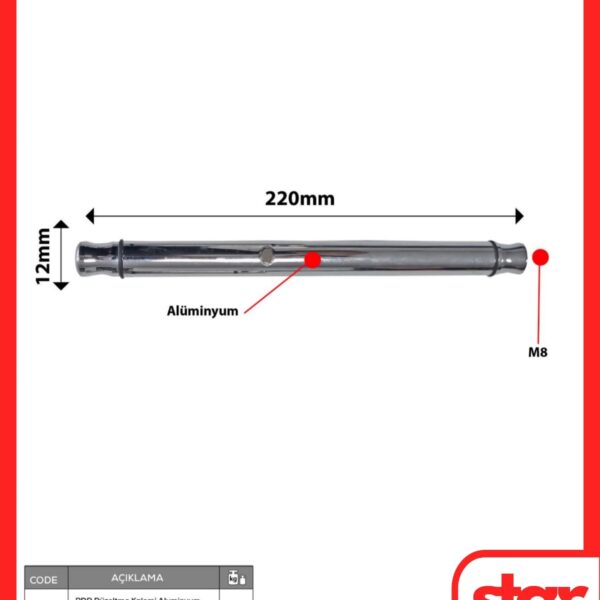 Boyasız Göçük Düzeltme Kalemi Aluminyum 12mmx220mm Mıknatıslı