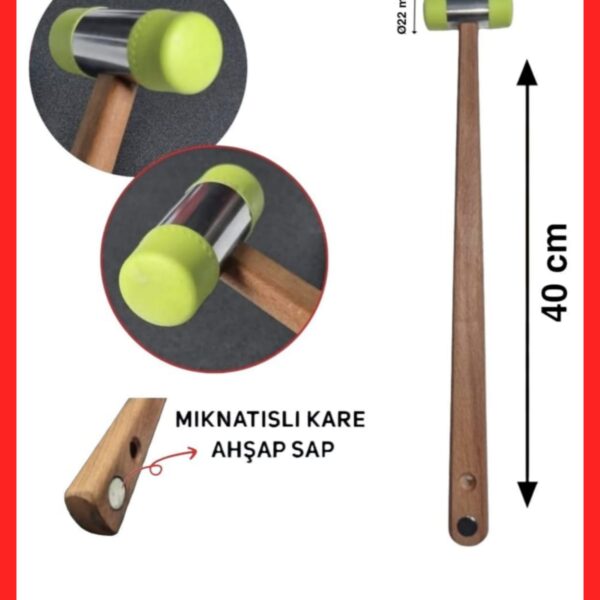 Pdr Göçük Çekici Plastik Uçlu Mıknatıslı Kare Sap