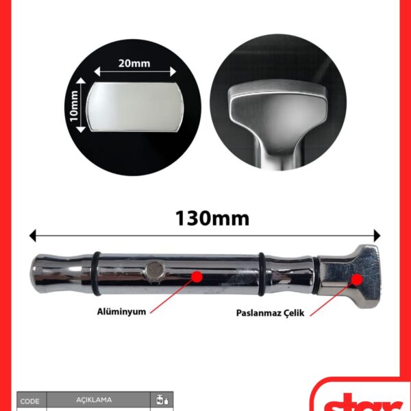 Boyasız Göçük Düzeltme Kenar Düzeltme Kalemi  20x10mm Aluminyum Mıknatıslı