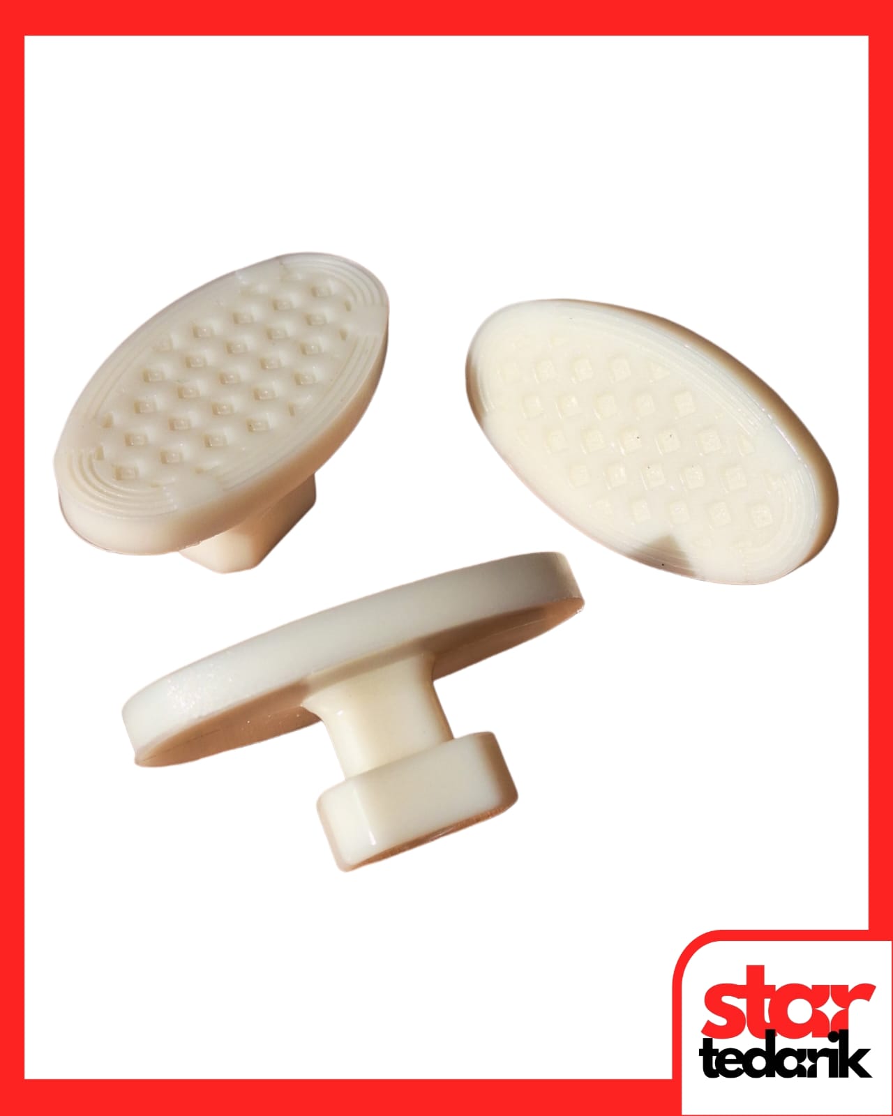 13734 PDR Boyasız Göçük Düzeltme Plastiği Köşe Elips Düz Çap 49x27mm - D. N6 - Natural Beyaz - 10 Adet - Görsel 1