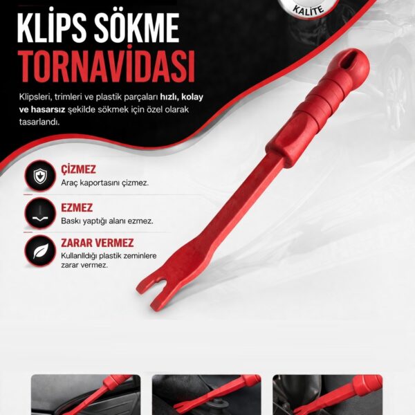 Tornavida Klips Sökücü Plastik