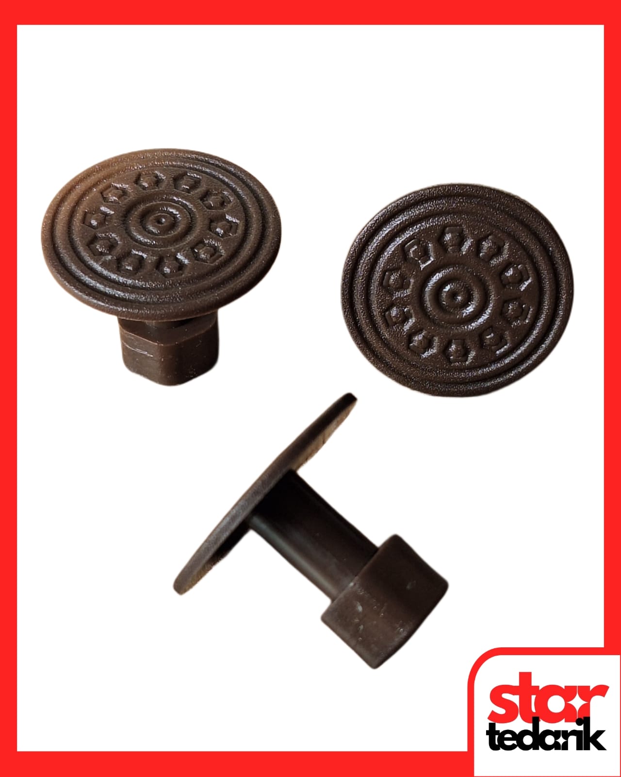 9560 PDR Boyasız Göçük Düzeltme Plastiği Yuvarlak Düz 27Mm - D. N6 - Kahverengi - Görsel 1